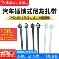 Car electric car battery car bolt type aircraft head nylon cable tie mushroom head harness auto parts factory 6*170