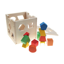 Wooden 15 - hole intelligence box Kindergarten shape pairing color block childrens intelligent toy manufacturer direct sales