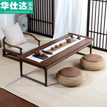 Tatami table small coffee table balcony window table Japanese tea table solid wood Kang new Chinese low table Zen table