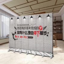 Custom office screen partition background wall folding mobile simple modern decoration hotel entrance door company entrance