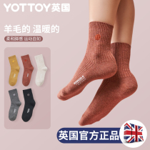 Socks autumn and winter wool cotton socks warm solid color socks women deodorant sweat absorbent personality sports stripe fashion socks