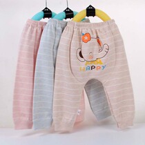 New Pint Spring Autumn Clothing Baby Pure Cotton Korean Version Cartoon Large Pp Long Pants Baby Pure Cotton Casual Big Fart Long Pants Autumn