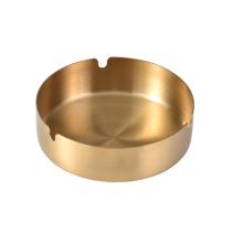 Ashtray retro golden stainless steel ashtray home hotel living room hotel simple creative custom printing LOGO