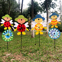Xibao Scarecrow beetle Bee cloth Windmill Turntable Childrens toys Real estate park outdoor school season decoration