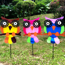 Xibao Colorful Owl Eye Turntable Windmill Children's Toys Real Estate Attractions Park Outdoor Decoration Rotation