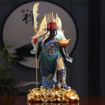 Han white marble Guan Gong portrait decoration living room company Zhaoguo Guan Yu Wealth Gods home offering