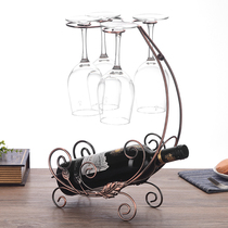Red wine rack ornaments wine bottle rack wine cabinet creative display rack wine rack wine glass household set cup holder