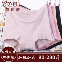 Enlarge Code Lady Flat Corner Briefs Feminine Pure Cotton Fat Mm 200 Haggi Chubby Four Corners Low Zipped Leg Flat Shorts Head