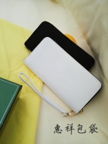 Canvas Wallet Pure color zipped handbag Handbags Mens black handbag Large capacity white Ladies Blank Hand-painted