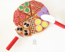 Out of Germany childrens wooden simulation Pizza party toy set delicious pairing Chile Pizza cut to see