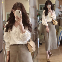 Early Spring Big Code Womens Dress 2022 New Summer Fat Mm Wear Hitch Senior Feel Light Cooked Blouse Two Suit Dress Dress
