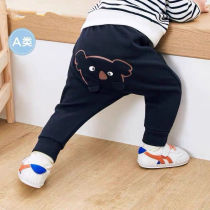 Ballabala 2022 spring autumn new baby pants baby trousers boy hit bottom pants girl pure cotton large pp pants