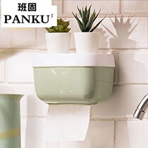 Toilet tissue box Wall-mounted toilet paper box toilet paper box Free household toilet perforated creative waterproof pumping paper box
