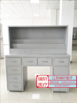 Hot - pin spray stainless steel workbench with 3 layer reagent stand stainless steel workbench