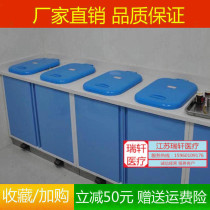 Factory direct stainless steel cabinet classification trash can hospital disposal room bin cabinet Ward dirt disposal table