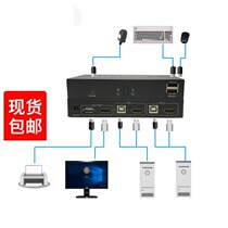 2 Port HDMI multi-computer USB kvm switcher 4k 2 shared mouse and keyboard monitor print Sharer wiring