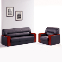 Office Sofa Genuine Leather business tea table Composition Modern briefing room Reception room Office sofas