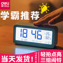 Daili electronic alarm clock students use bedroom bedside simple smart clock multi-function luminous mute Nordic style