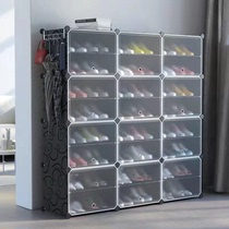 Simple shoe cabinet dustproof economical multi-layer assembly storage plastic modern simple shoe shelf saving space living room cabinet