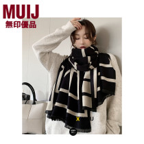2021 explosive unprinted scarf shawl dual use imitation cashmere warm Korean version of Joker plaid scarf women warm winter