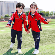 Children class uniform set primary jackets uniform three-piece Winter new kindergarten yuan fu autumn and winter