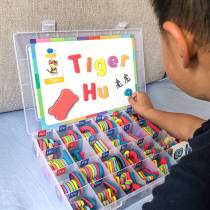 Children building blocks assembled English letter card Magnetic patch puzzle Puzzle Puzzle thinking training wall sticter 3 to 6 year old toy