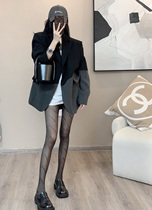 Leathercat blazer women autumn and winter New design sense niche fried street small suit loose Joker