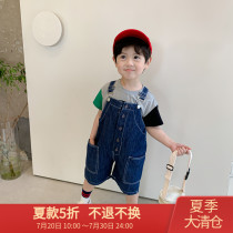 Cute childrens clothing boys denim pants baby pants 2021 new summer casual loose childrens pants