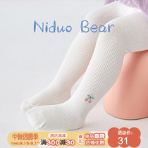 Nido bear 2021 girls pantyhose Children Baby pantyhose spring and autumn winter baby long tube bottling socks cotton embroidery