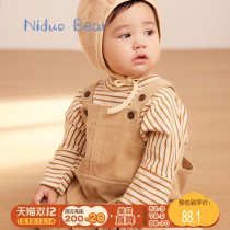 Nile Bear 2021 Girls Strap Baby Corduroy Pants Cute Casual Children Pants