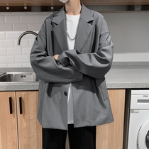 Korean version of the suit mens fashion casual ins Ruffian handsome small suit trend brand 2021 new spring fried street net infrared set
