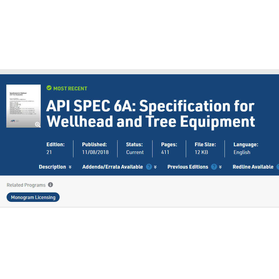 API SPEC 6A 第21版 正版认证指南 · 25年更新必看！-api-淘宝好物网