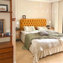 The Nordic Light luxury cloth art bed American double soft tab simple hyundai wang red bed ins Master Bedroom 1 8 meters nuptial bed