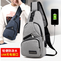 Chest Bag Mens Slanted Satchel Bag Man Bag Single Shoulder Bag Canvas Casual Backpack Sport Small Bag Oxford Bubbag Han Edition Trend