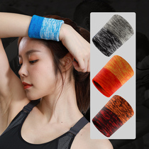 Sports wrist sweat-absorbing water-absorbing protective gear for men and women sweat-wiping wrist fitness yoga cotton-containing thick elastic protection against sprains