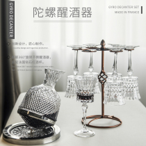 European high-end luxury crystal glass high-legged red wine glass creative tumbler grape decanter household set