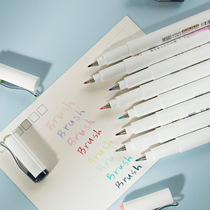 Flexible soft-headed beautiful pale color label brush students with markbrush and a set of paintings endorsed artifacts Morandi color notebook color mark