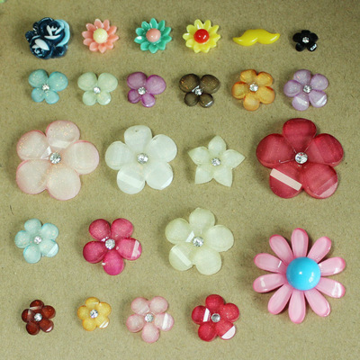 taobao agent Mini resin glue flower 24 flower patch manual DIY 绯 Bjd baby jacket nails