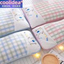 Summer sweat-absorbing breathable baby pillow bamboo fiber mat pillow case cold buckwheat shell pillow core millet shell fixed pillow