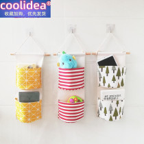 Storage bag wall storage bag toilet storage bag toilet bag toilet paper storage bag two-pocket hanging bag