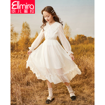 Girl White Dress Spring Autumn Children Snowspun Dress 2022 New Ocean Gas Girl Spring Dress Grand Fairytale Dresses Superfairy