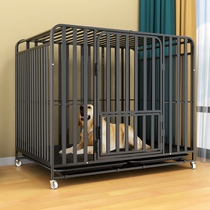 Dog Cage Sublarge Dog With Toilet Plus Coarse Reinforcement Pet Cage With Medium Dog Home Cage Gold Wool Dog Cage