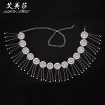 Belly dance waist chain 2020 new rhinestones Crystal Joker waist chain sailor dance high-end decorations