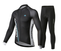 Black Beautiful Mountain Bike Suit Riding Suit Kinetic Bike Suit Breathable Mountain Bike Riding Blouses Trousers Long Pants