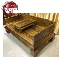 Golden nanmu Luohan bed mahogany bed solid wood tiger leather Lohan bed
