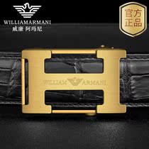 Wilhelm Mani Crocodile Leather Strap Man Genuine Leather Automatic Buckle Fashion Casual High-end Luxury Goods Belt Tide