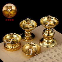 Dimming Su oil lamp for Buddha lamp Household lamp for Buddha front Changming lamp for Buddha lamp Retro vintage ghee lamp lamp holder