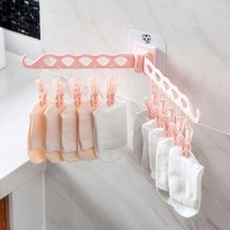 Clothes balcony drying wall hanging pole single pole type upper hole type hidden indoor new non-rack foldable hotel cool