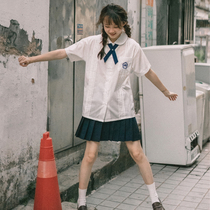 Japanese attached Middle School uniform jk uniform skirt organ pleated short sleeve Thai shirt male and female students college style suit class suit