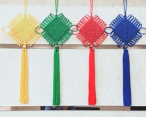 China knot green pendant boutique red blue and yellow soft decoration Home Feng Shui living room hanging decoration pure hand woven